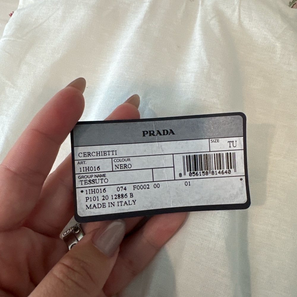 Prada Black Headband with Signature Logo - Picture 2 of 5